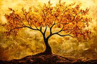 Golden tree with autumn leaves by Imperial Art House thumbnail