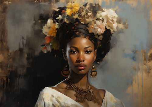 Portret met digital Art