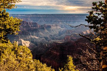 Zonsondergang in de Grand Canyon van Stefan Verheij