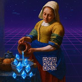 La laitière renverse le Blochchain sur Moonheart Artworks