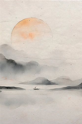 ZEN ART: Drieluik (deel 2): Sereen Japans landschap