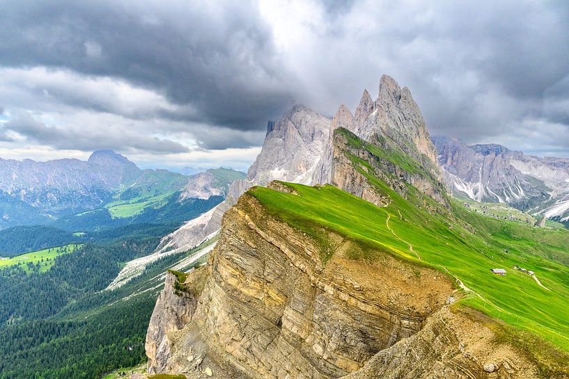 Seceda Berge dramatische Klippen in den Dolomiten von Sjoerd van der Wal Fotografie