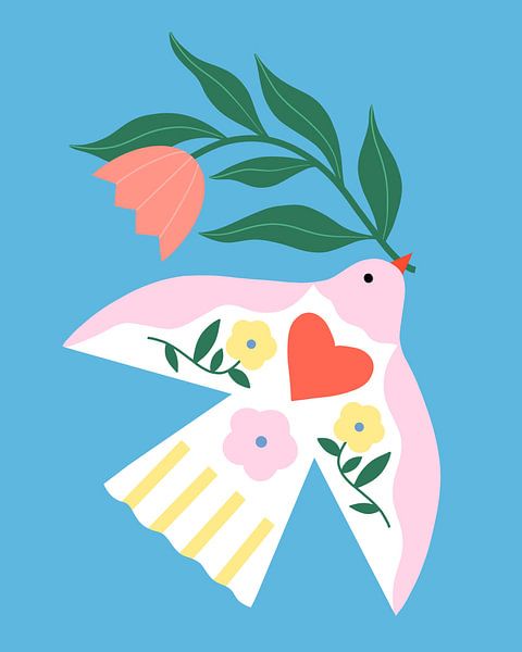 Oiseau floral par Melissa Donne