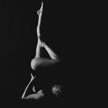 Ballettfotografie Leinwand – Balletttänzer Schwarz-Weiß Wanddekoration 06