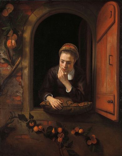 Mädchen am Fenster oder "das Grübeln", Nicolaes Maes 