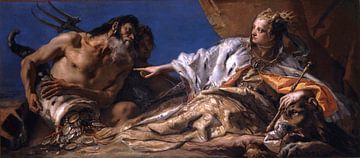 Giambattista Tiepolo, Neptunus biedt geschenken aan Venetië - 1745-1750 van Atelier Liesjes