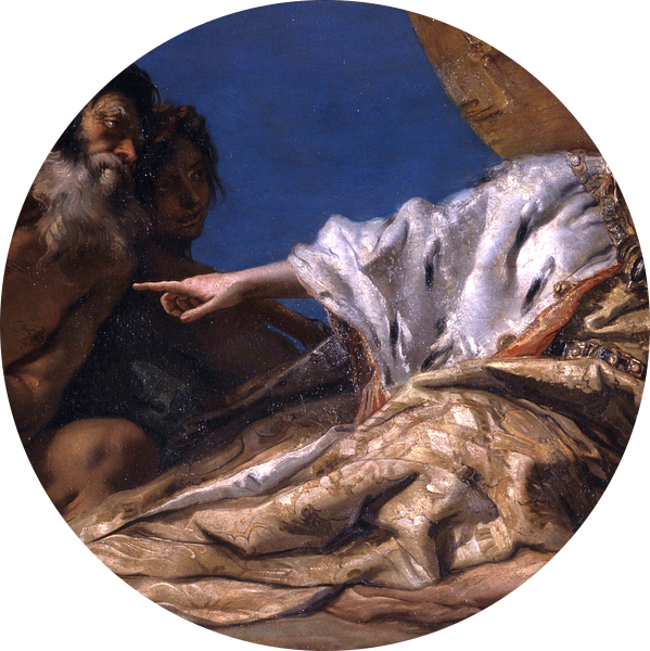 Giambattista Tiepolo, Neptunus biedt geschenken aan Venetië - 1745-1750 van Atelier Liesjes