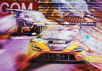 Course DTM McLaren et Mercedes à la chicane