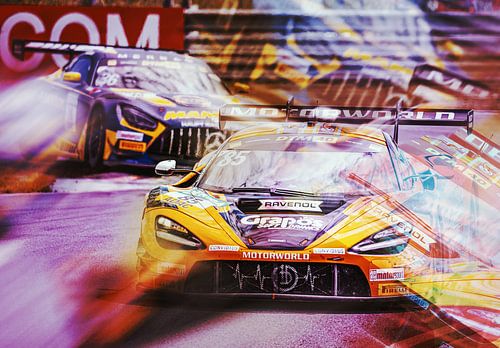 DTM Race McLaren and Mercedes through the chicane at Zandvoort