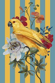Vintage Yellow Parrot Art sur Marja van den Hurk