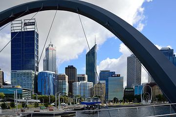 Elizabeth Quay in de ochtend van Frank's Awesome Travels