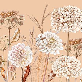 bloemen en takken in natuur van Geertje Burgers