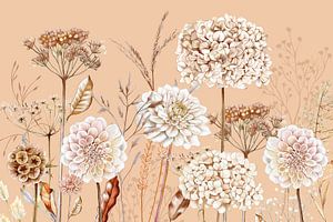 fleurs et branches dans la nature
