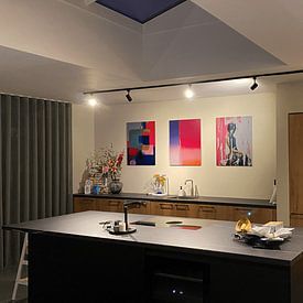Customer photo: Modern colourful abstract painting by Studio Allee