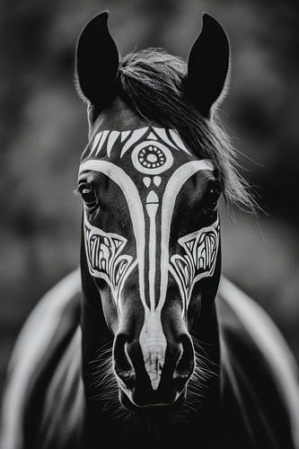 Creatieve elegantie: een portret van een paard