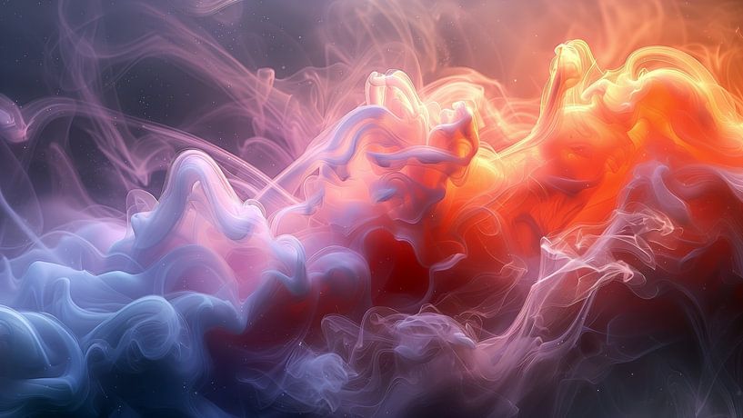 Liquid Smoke Background. Pink Magenta Purple Colour Ink Dynamic Motion Background Abstract by de-nue-pic