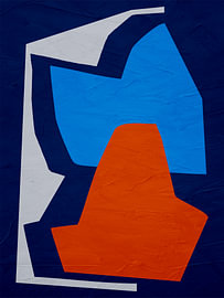 Minimalistische organische abstrakte Kunst in warmen Tönen, Erdtönen