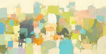 Vivid Art | Vrolijk Abstract Schilderij met Kleuren van ARTEO Schilderijen