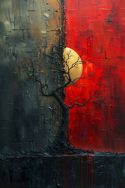 Abstract Tree between Day and Night by Art & Soul Creations