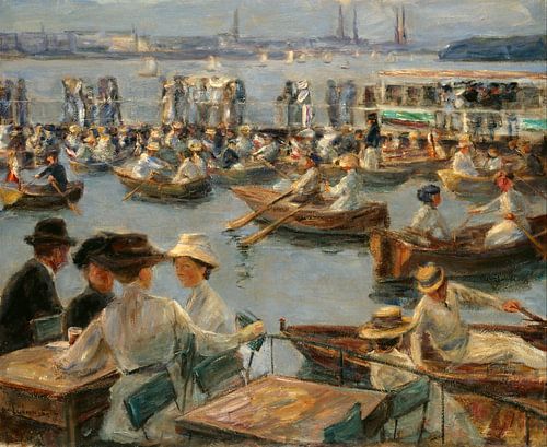 In de Alster in Hamburg, Max Liebermann....