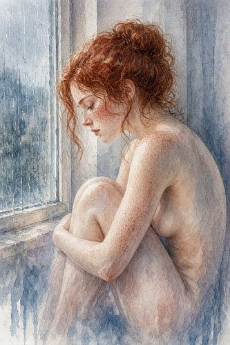 Redhead Woman by the Window
