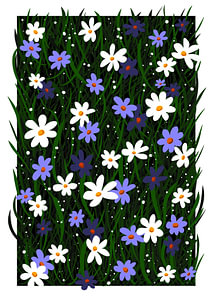 Verspielte Blumenwiese