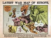 Humor met een kaart van Europa, 1870 van Atelier Liesjes thumbnail