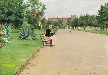 Een stadspark - William Merritt Chase
