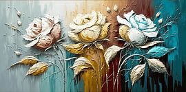 Ästhetische Blumen in drei Farben von Alfi Aminuddin