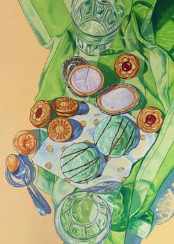 Nature morte vert menthe