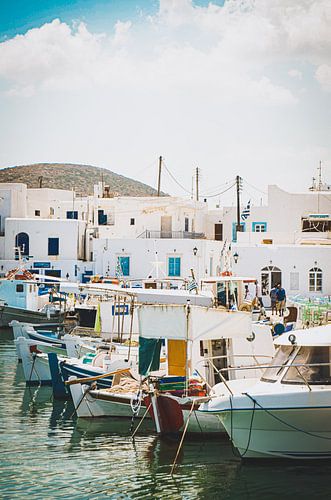 Vissershaven op het eiland Paros, Griekenland