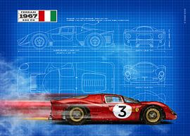 Ferrari 330 Blueprint von Theodor Decker