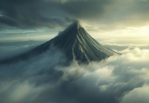 Bergidylle im Nebel