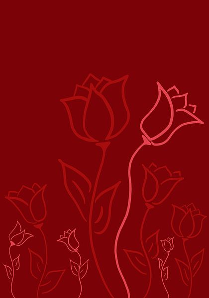 Moyze Simply - Blumen in Rot von Moyze