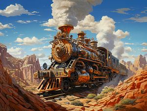 Steam train by Kees van den Burg