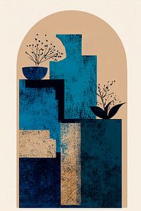 Blaue Blumen Säule