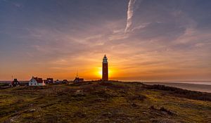 Eierland-Leuchtturm Texel - Sonnenuntergang von Texel360Fotografie Richard Heerschap