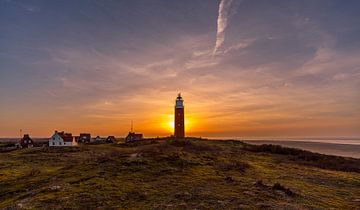 Eierland-Leuchtturm Texel - Sonnenuntergang