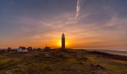 Vuurtoren Eierland Texel - zonsondergang