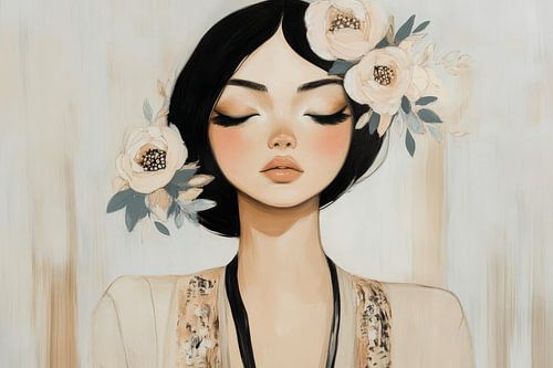 Portrait with a soft look, pastel colours by Carla Van Iersel