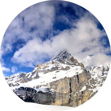 Winter Alpen panorama in Zwitserland van Sjoerd van der Wal Fotografie