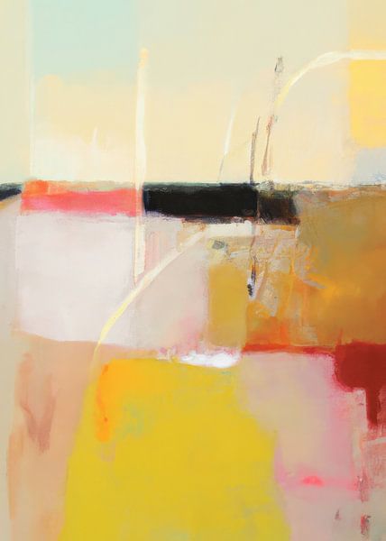 Abstract painting in warm colours by Studio Allee