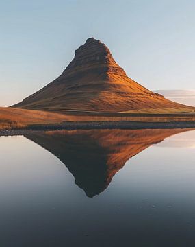 Stille reflectie, IJslandse schoonheid van fernlichtsicht
