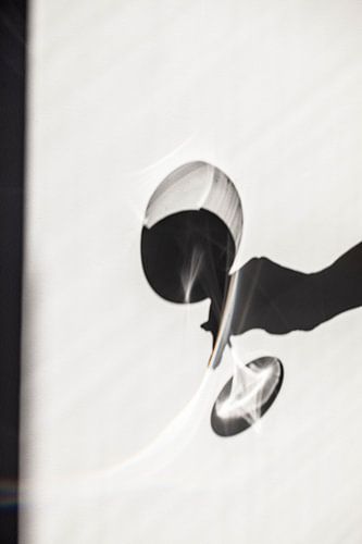 Schaduw van wijnglas