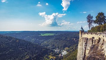 Uitzicht vanaf vesting Königstein van Jakob Baranowski - Photography - Video - Photoshop