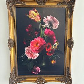 Photo de nos clients: Nature morte aux fleurs du siècle royal par Flower artist Sander van Laar, sur toile