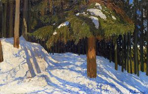 Tannenwald im Schnee, FRITZ OVERBECK, 1909