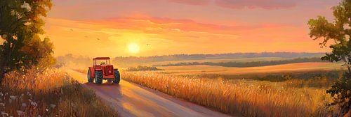 Landscape at sunset