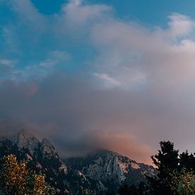 Sonnenuntergang in den Bergen von Zia Griechenland von Studio kleine vos