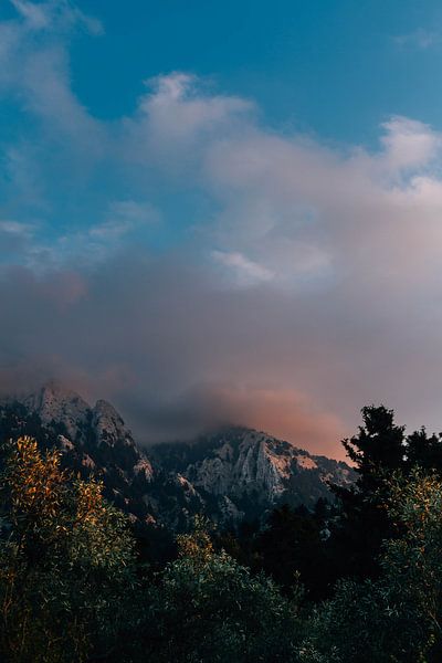 Coucher de soleil dans les montagnes de Zia Grèce par Studio kleine vos